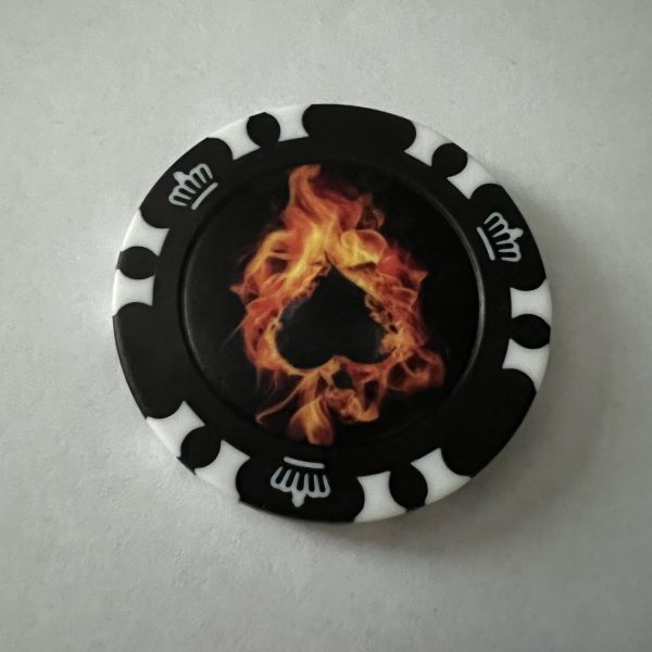 Spade Burns Poker Chip Ball Marker