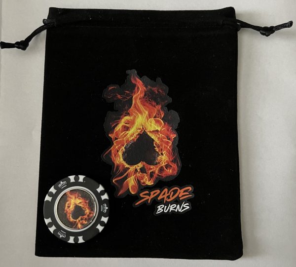 Spade Burns Poker Chip Ball Marker - Image 2